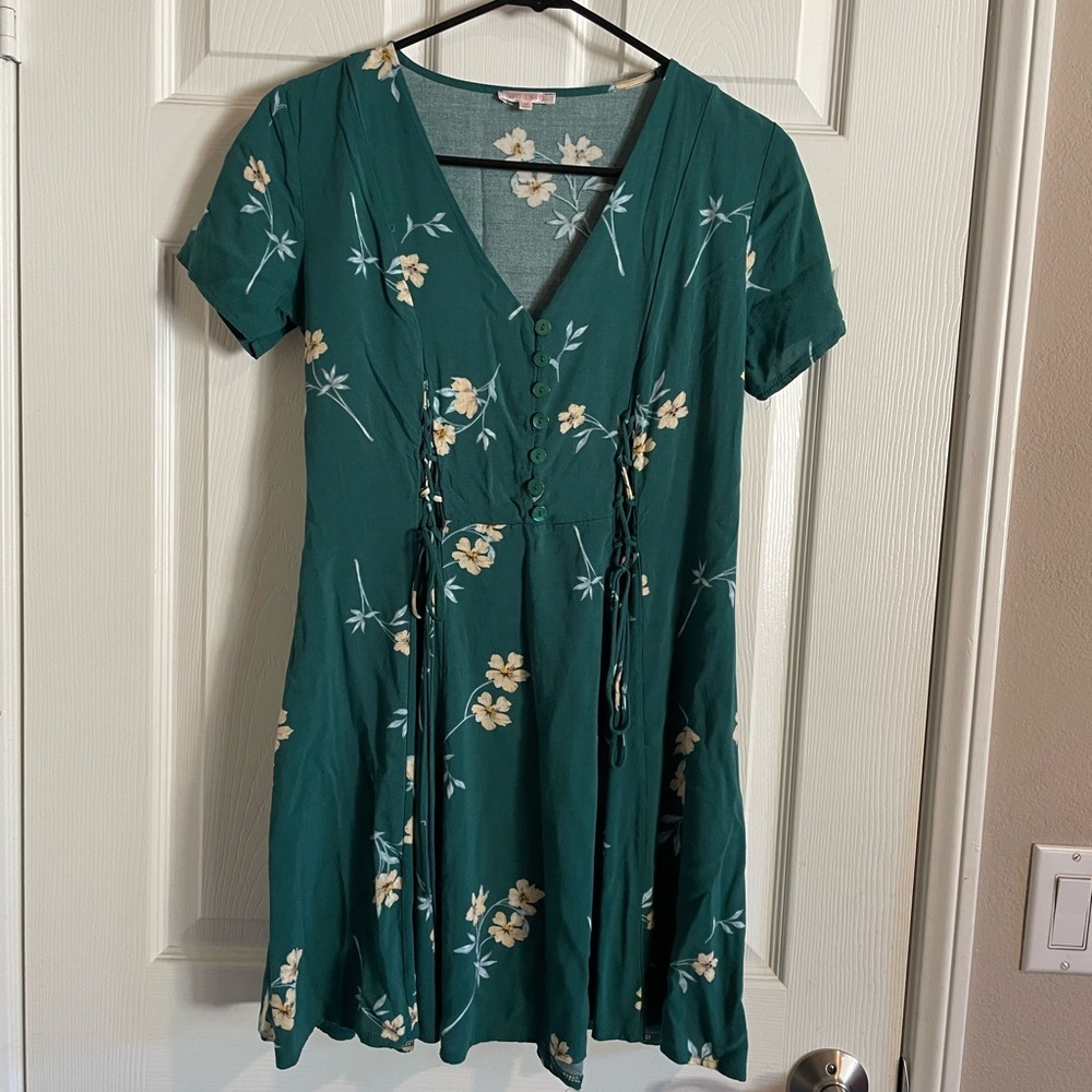 Floral Green Dress